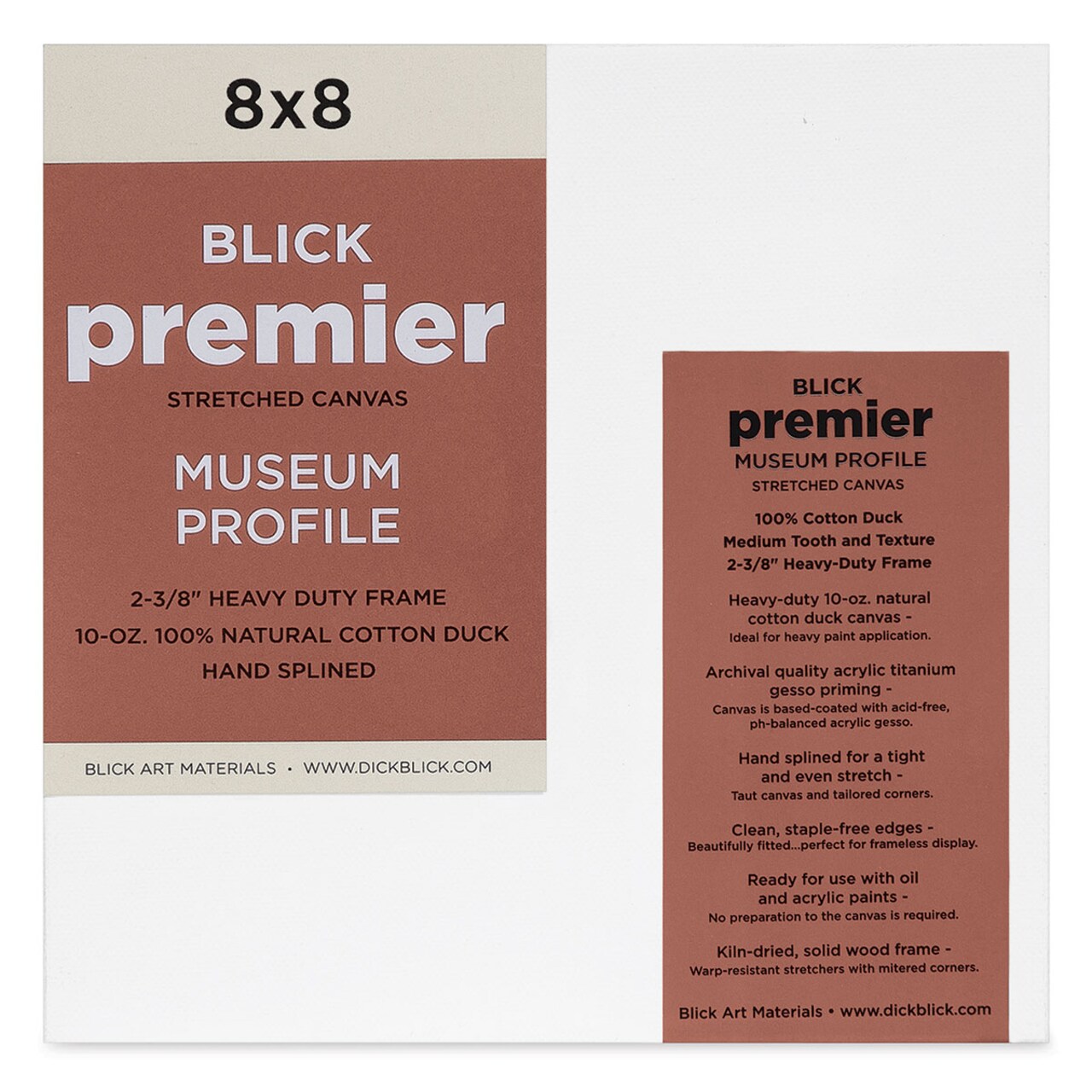 Blick Premier Stretched Cotton Canvas - Museum Profile, Splined, 8" x 8"